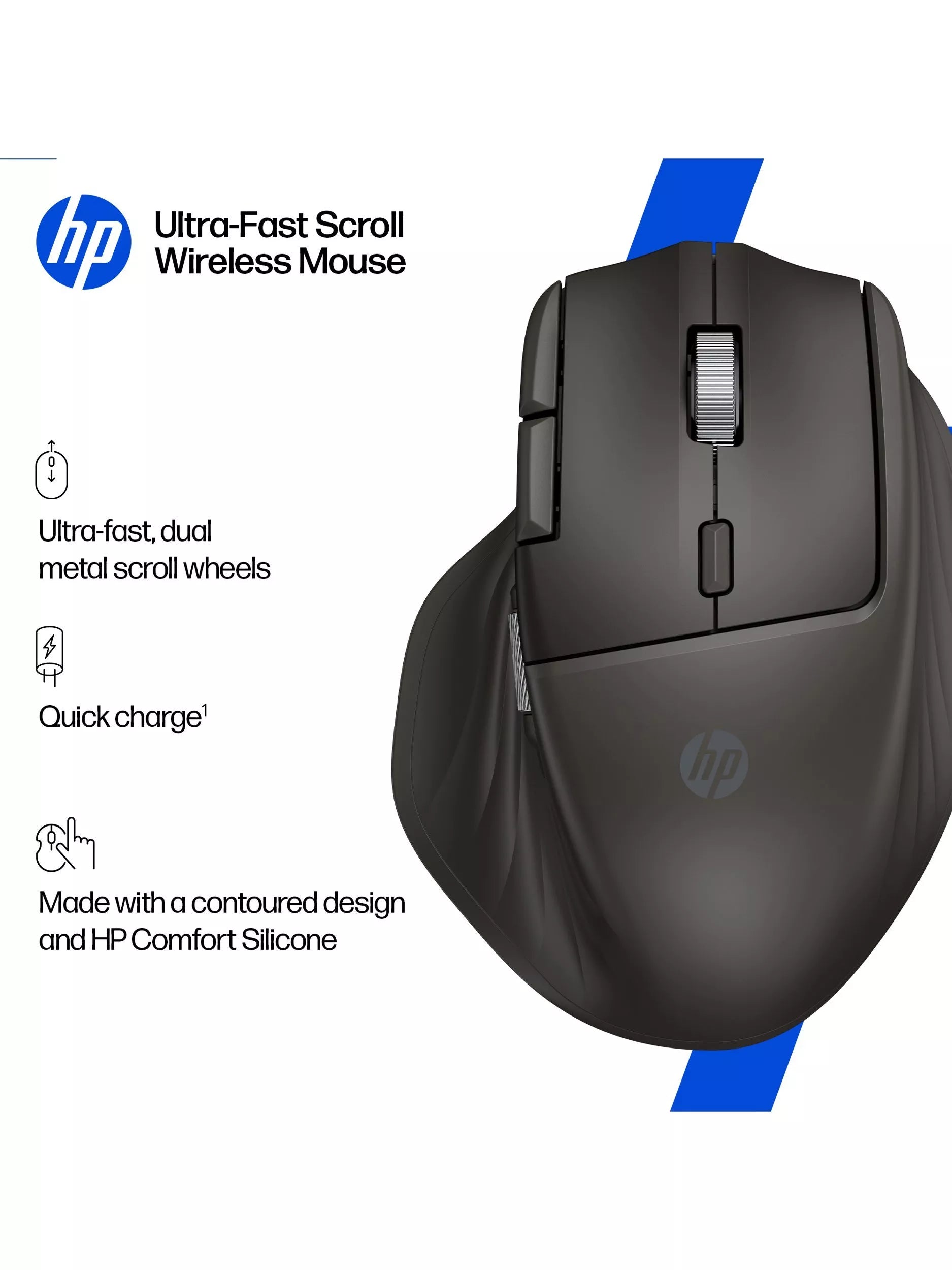 HP 780M Fast Scroll Wireless Mouse Black - British product