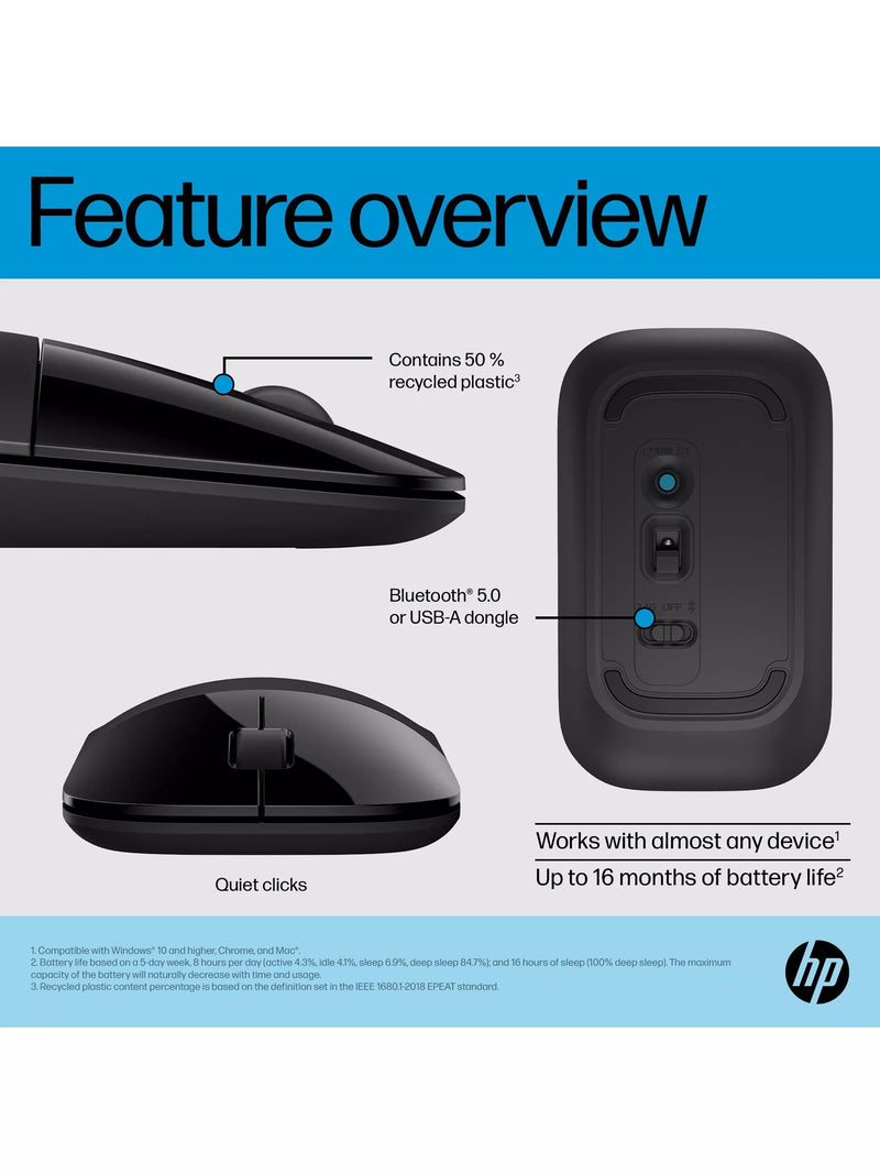 HP Z3700 slim wireless mouse black (British brand)