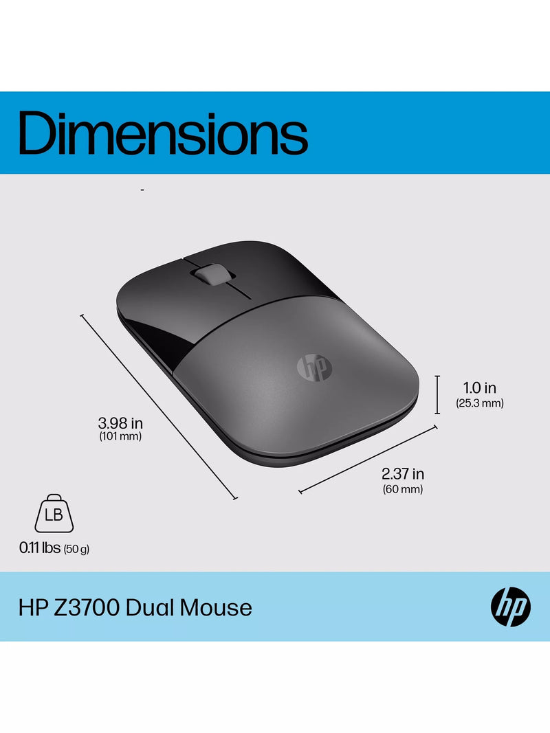 HP Z3700 wireless mouse silver - British product