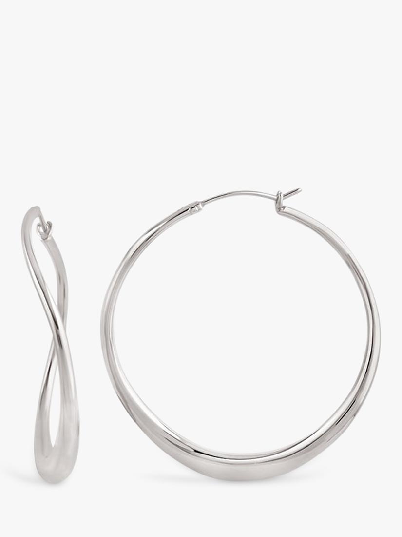 Dinny Hall Wave large hoop earrings in silver (British brand)