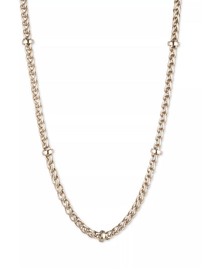John Lewis Lauren Ralph Lauren Braided Chain Necklace, Gold- Buy online at McGrocer