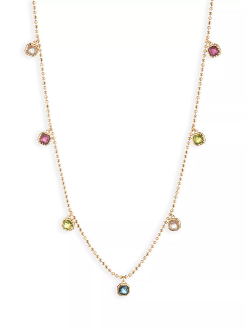 Lauren Ralph Lauren gold tone beaded charm necklace, imported from the UK