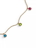 Lauren Ralph Lauren gold tone beaded charm necklace, imported from the UK