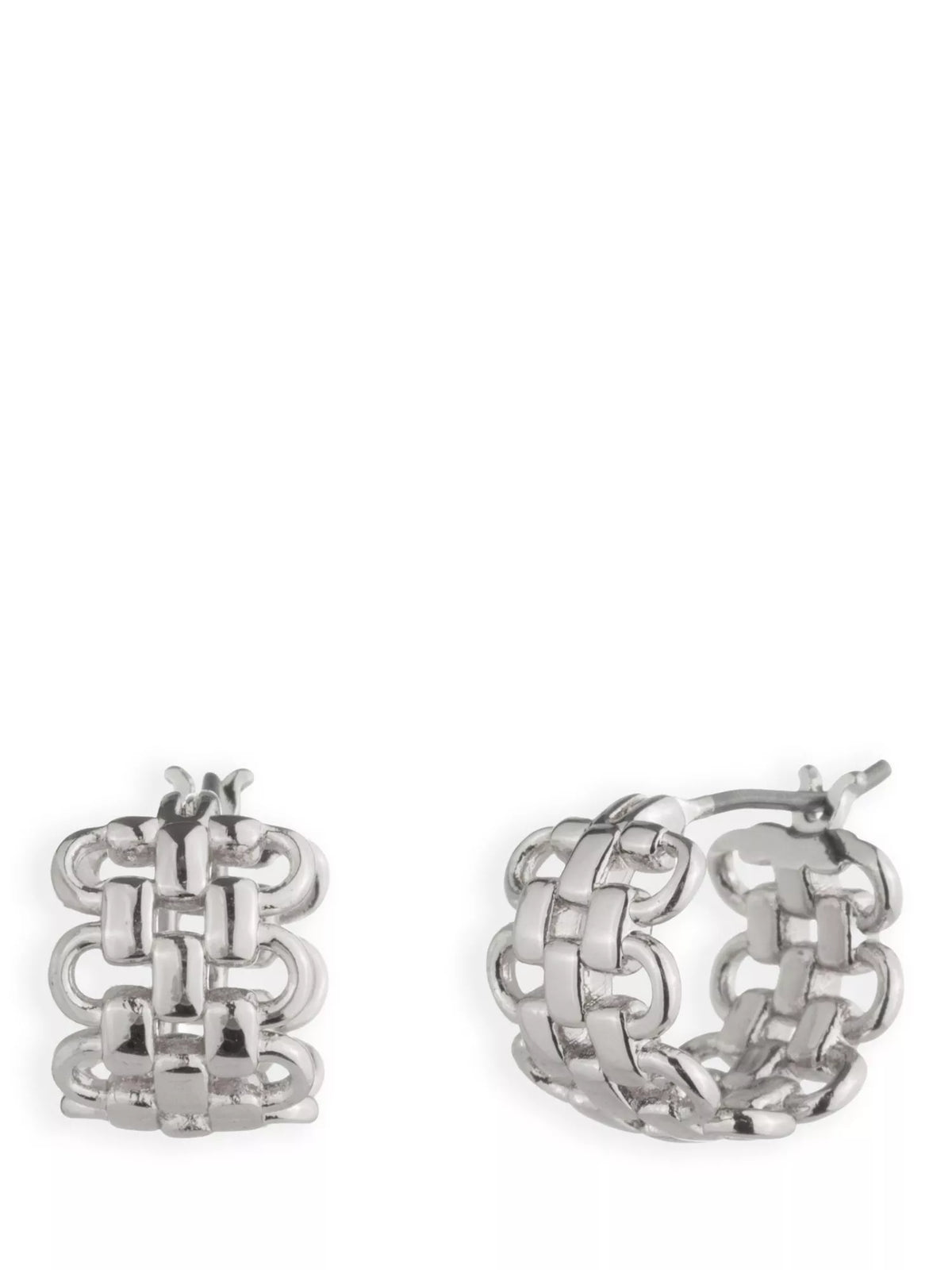 Lauren Ralph Lauren silver chain huggie earrings, UK version