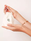 Ralph Lauren huggie drop earrings gold tone glass stones, imported from the UK