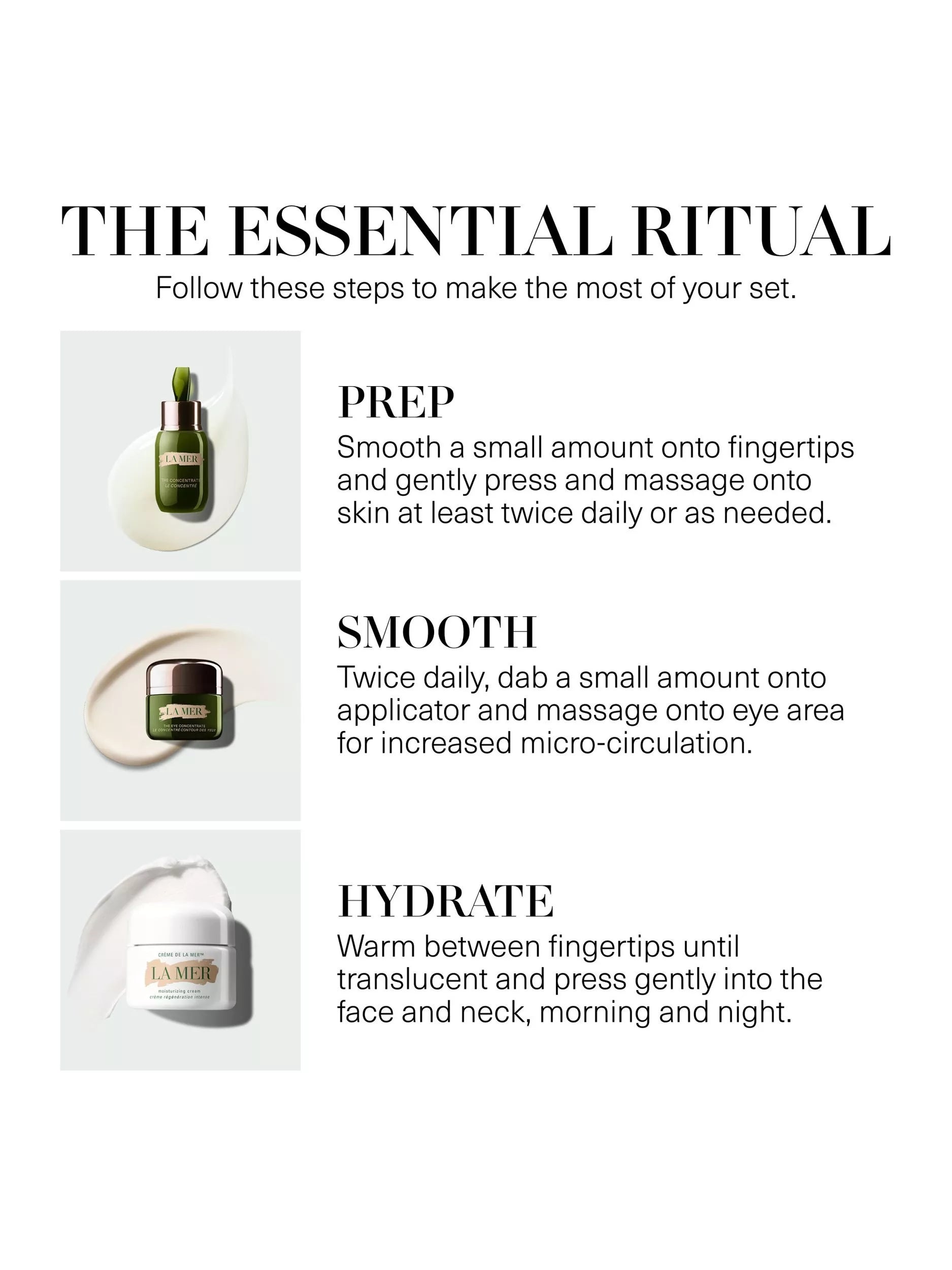 La Mer Glowing Hydration Collection 3-piece skincare set (British brand)