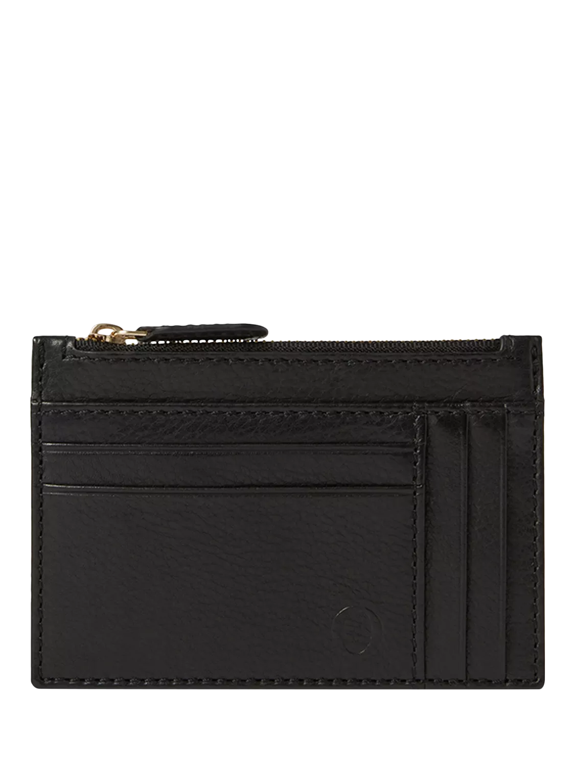 Osprey London deboss leather zip top card holder - British product