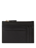 Osprey London deboss leather zip top card holder - British product