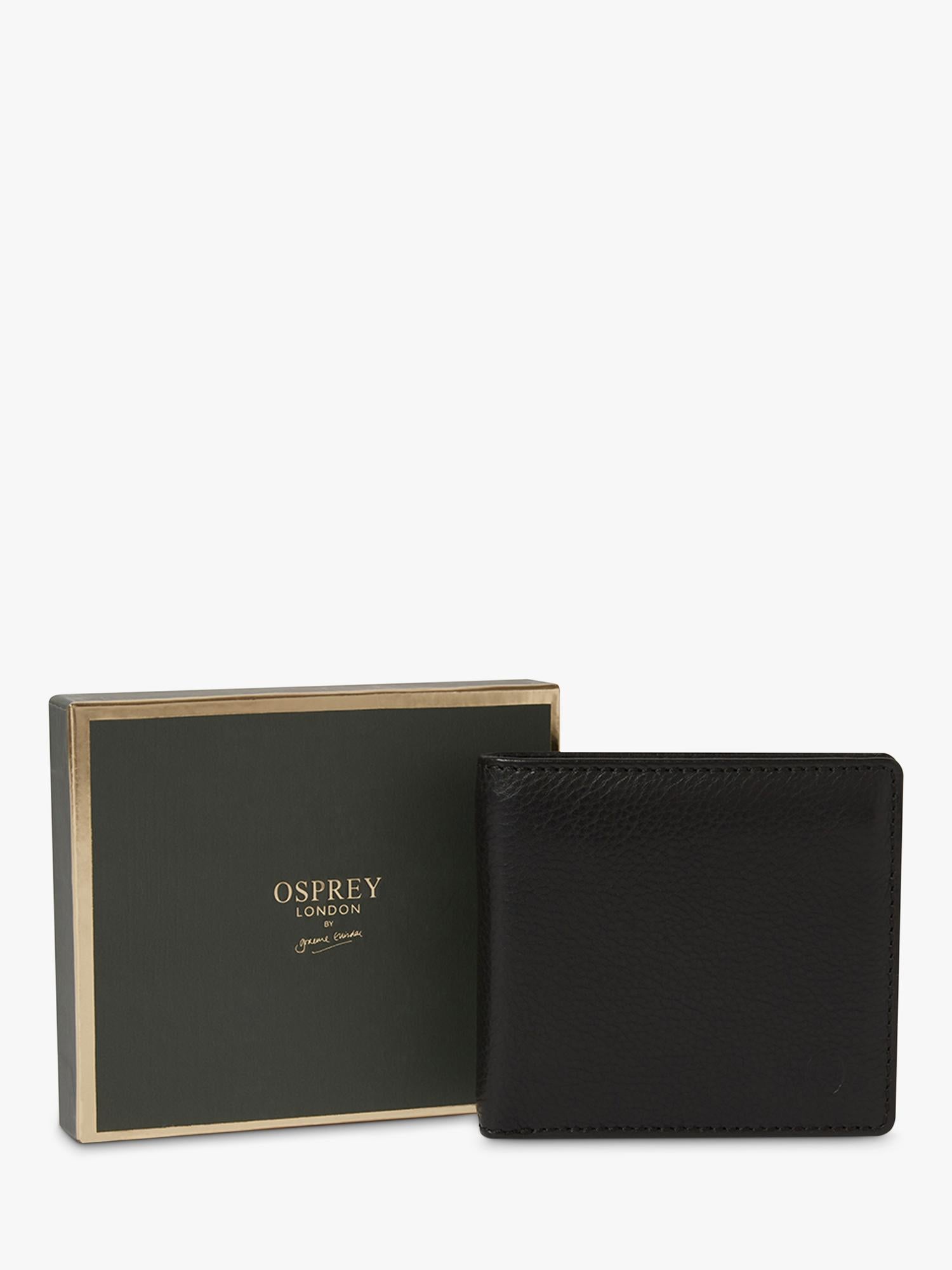 OSPREY LONDON deboss leather billfold wallet - British product