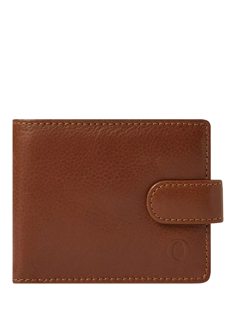 OSPREY LONDON Deboss East West Leather Popper Coin Wallet, 9.5 x 11.5 x 2 cm