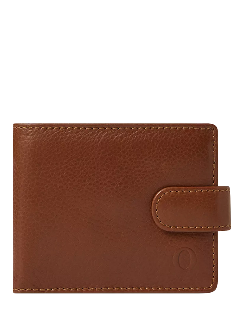 OSPREY LONDON Deboss East West Leather Popper Coin Wallet, 9.5 x 11.5 x 2 cm