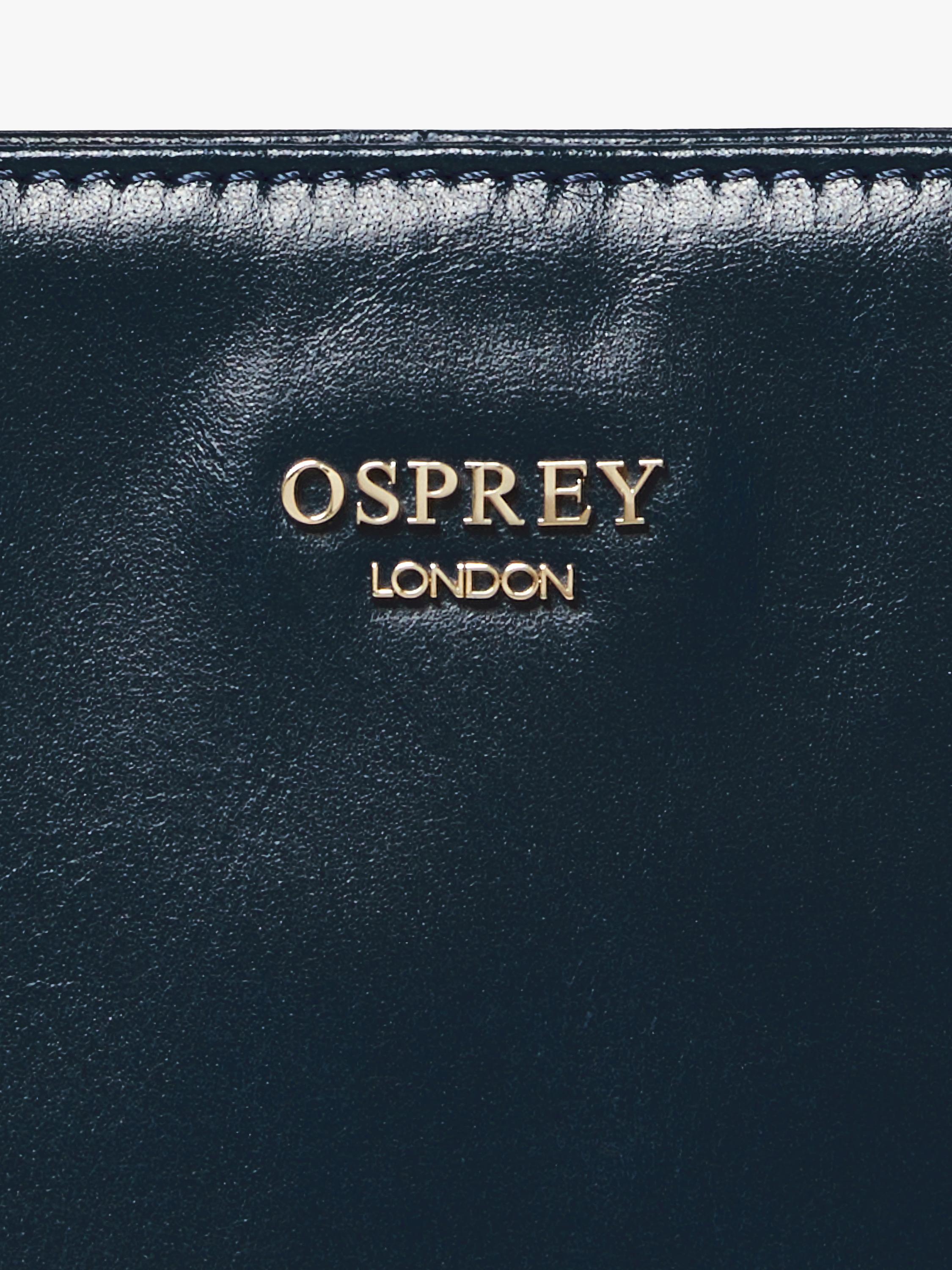 OSPREY LONDON Mini Adaline grab bag in French Navy leather (British brand)