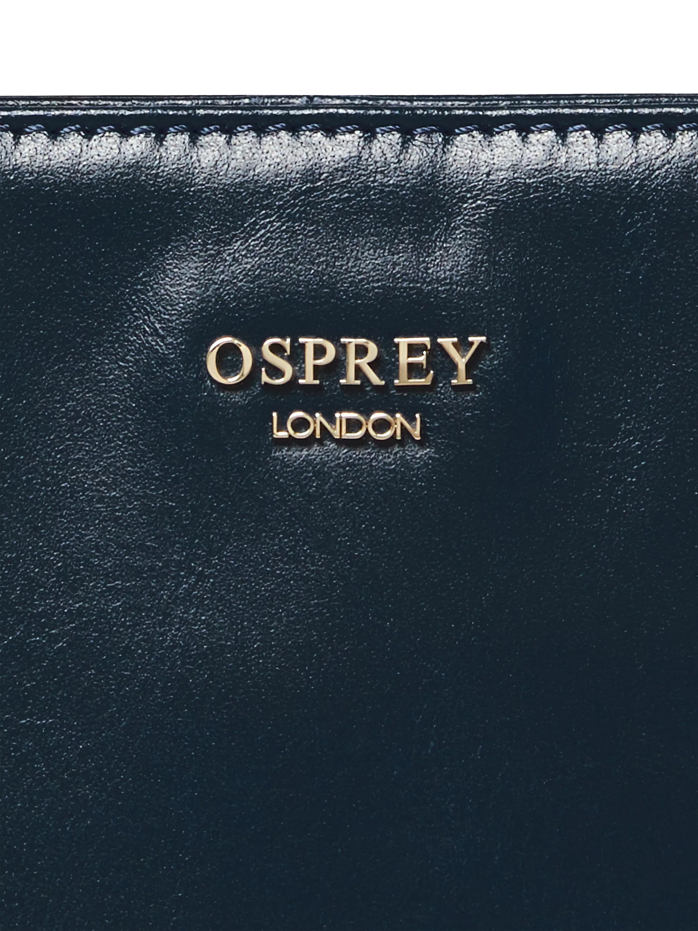 OSPREY LONDON Mini Adaline grab bag in French Navy leather (British brand)