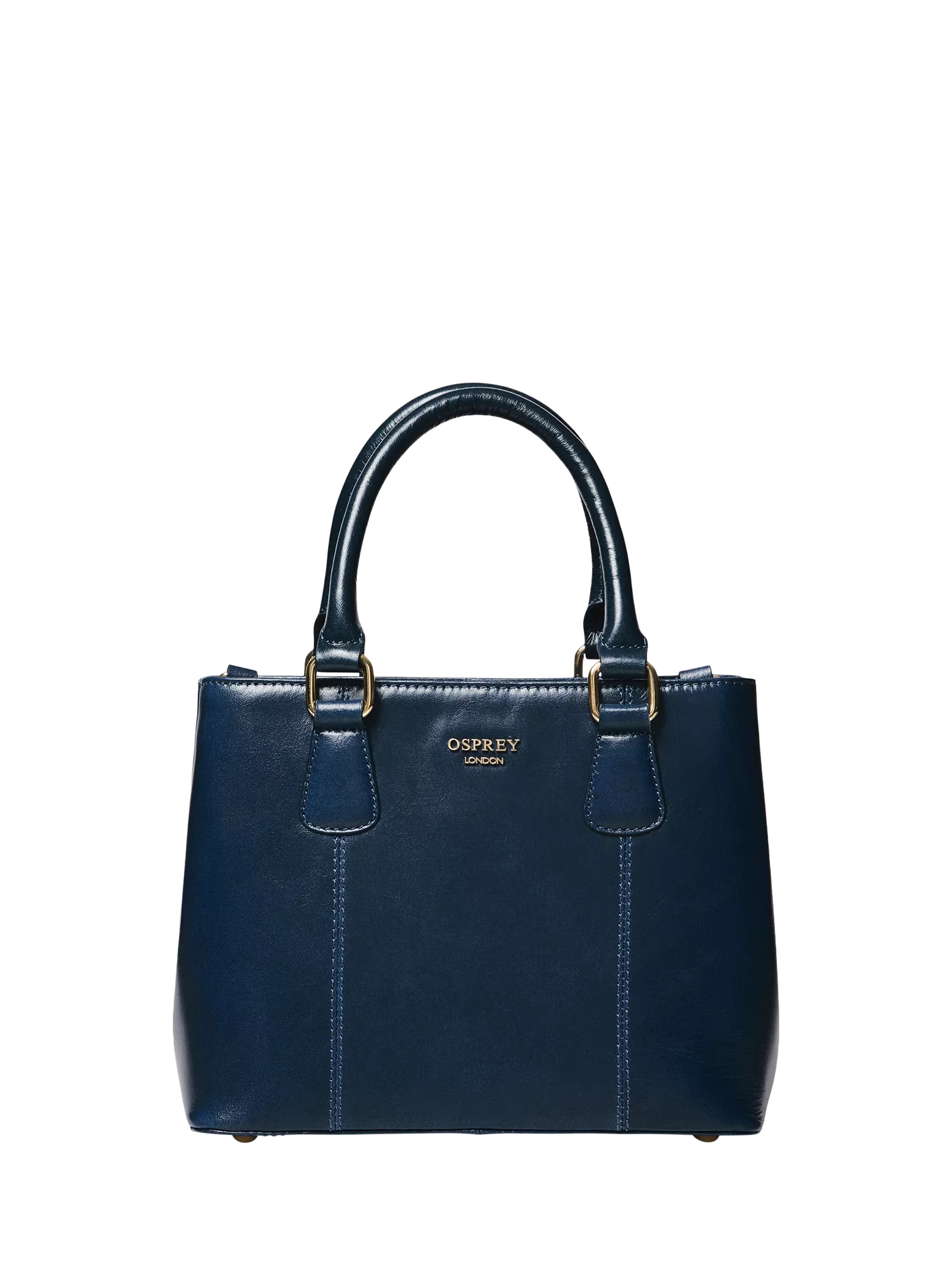 OSPREY LONDON Mini Adaline grab bag in French Navy leather (British brand)