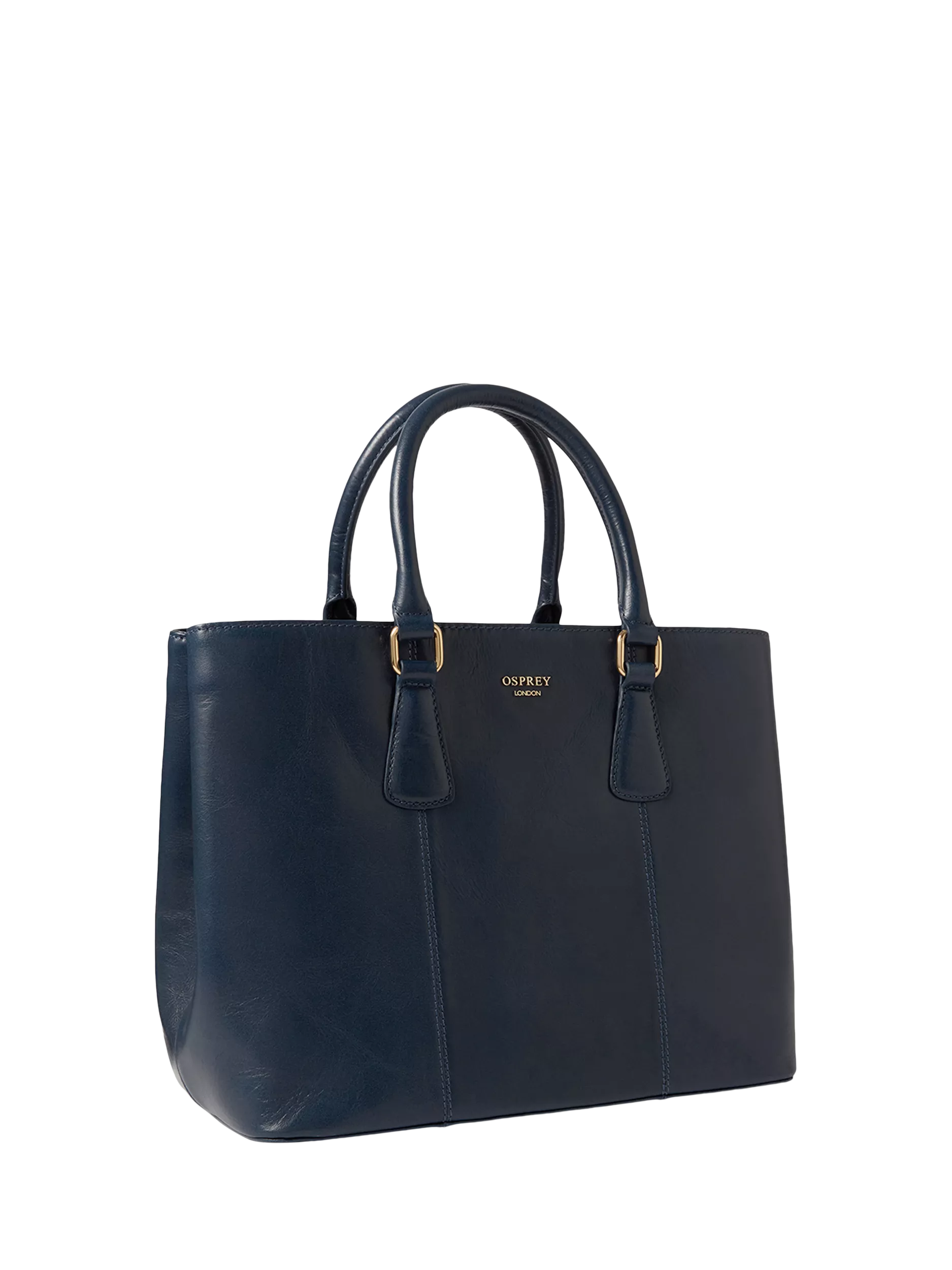 OSPREY LONDON Adaline leather work bag French Navy, UK version