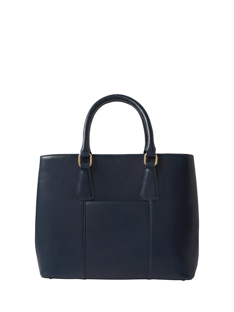 OSPREY LONDON Adaline leather work bag French Navy, UK version
