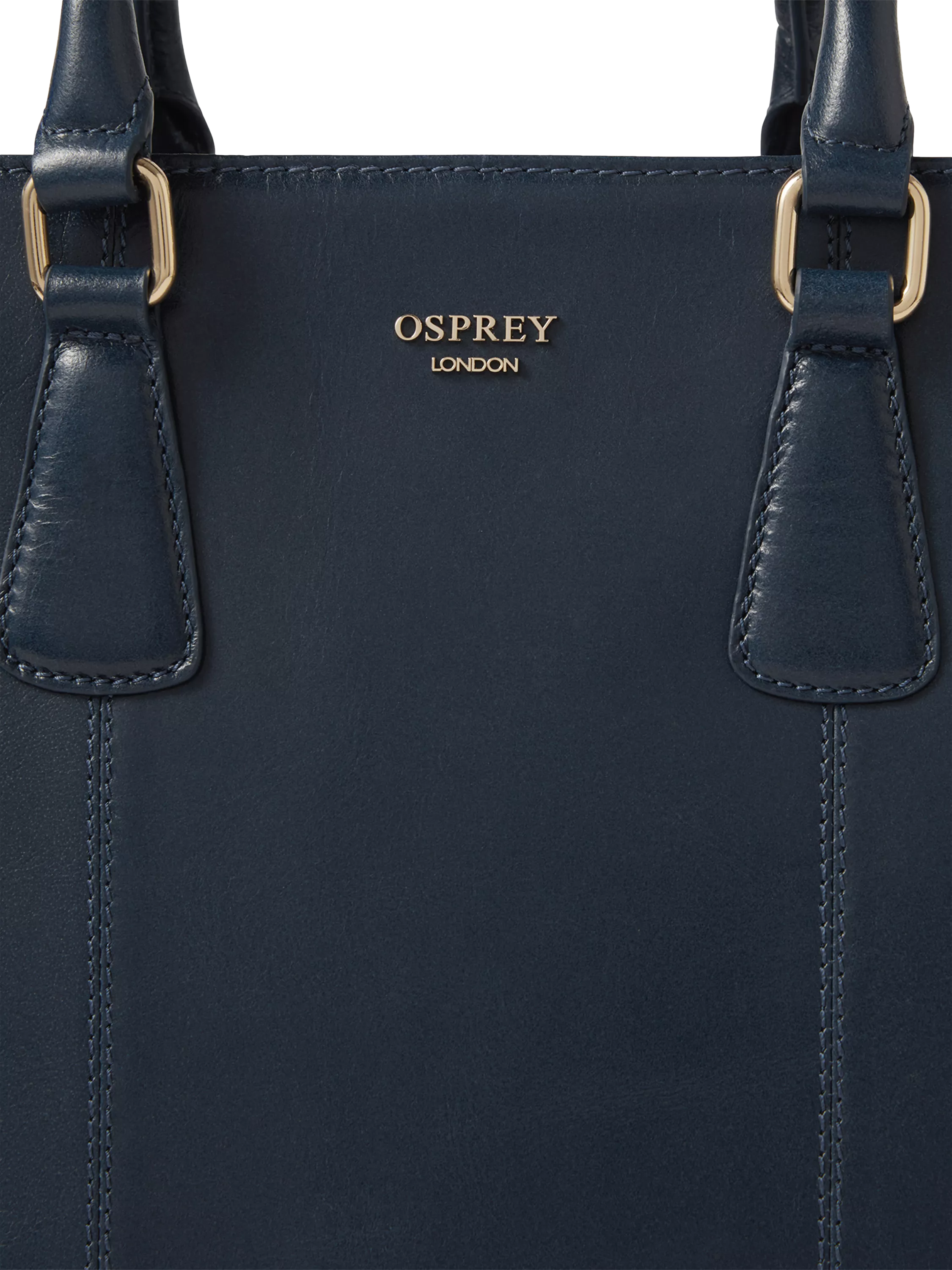 OSPREY LONDON Adaline leather work bag French Navy, UK version