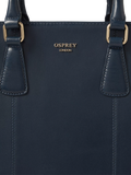 OSPREY LONDON Adaline leather work bag French Navy, UK version