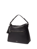 OSPREY LONDON Stella Leather Hobo Bag, Black
