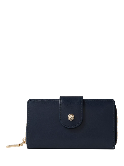 John Lewis OSPREY LONDON Adaline Leather Purse, French Navy- Buy online at McGrocer