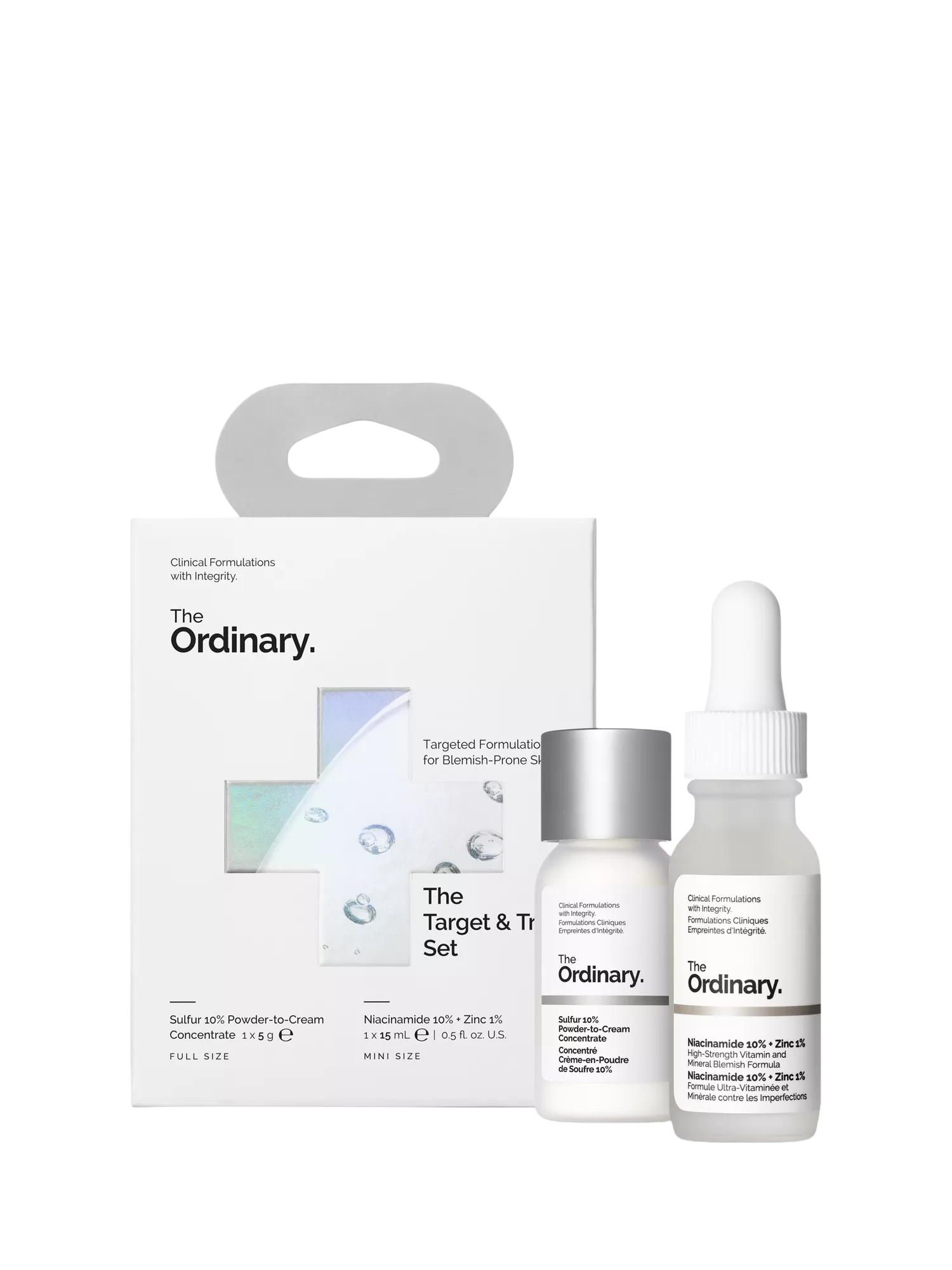The Ordinary Target & Treat skincare gift set with Niacinamide and Sulfur (British brand)