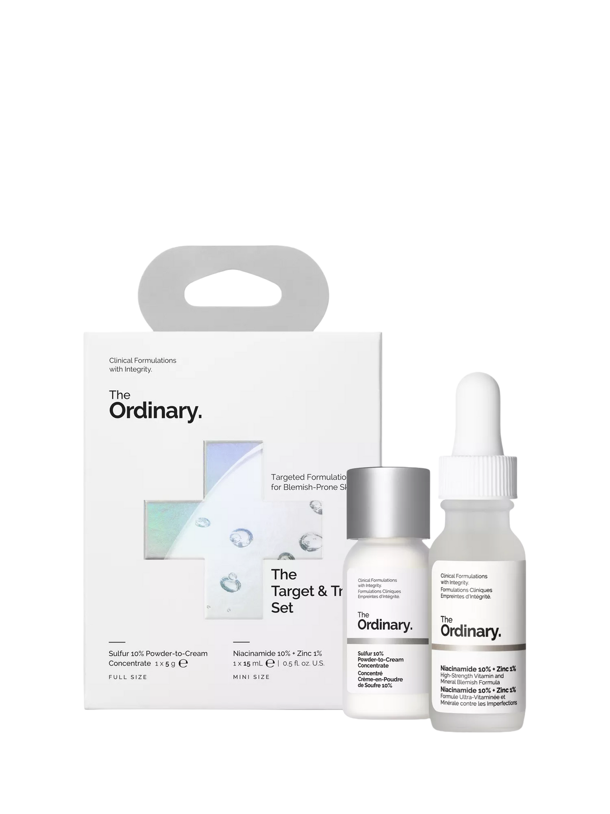 The Ordinary Target & Treat skincare gift set with Niacinamide and Sulfur (British brand)