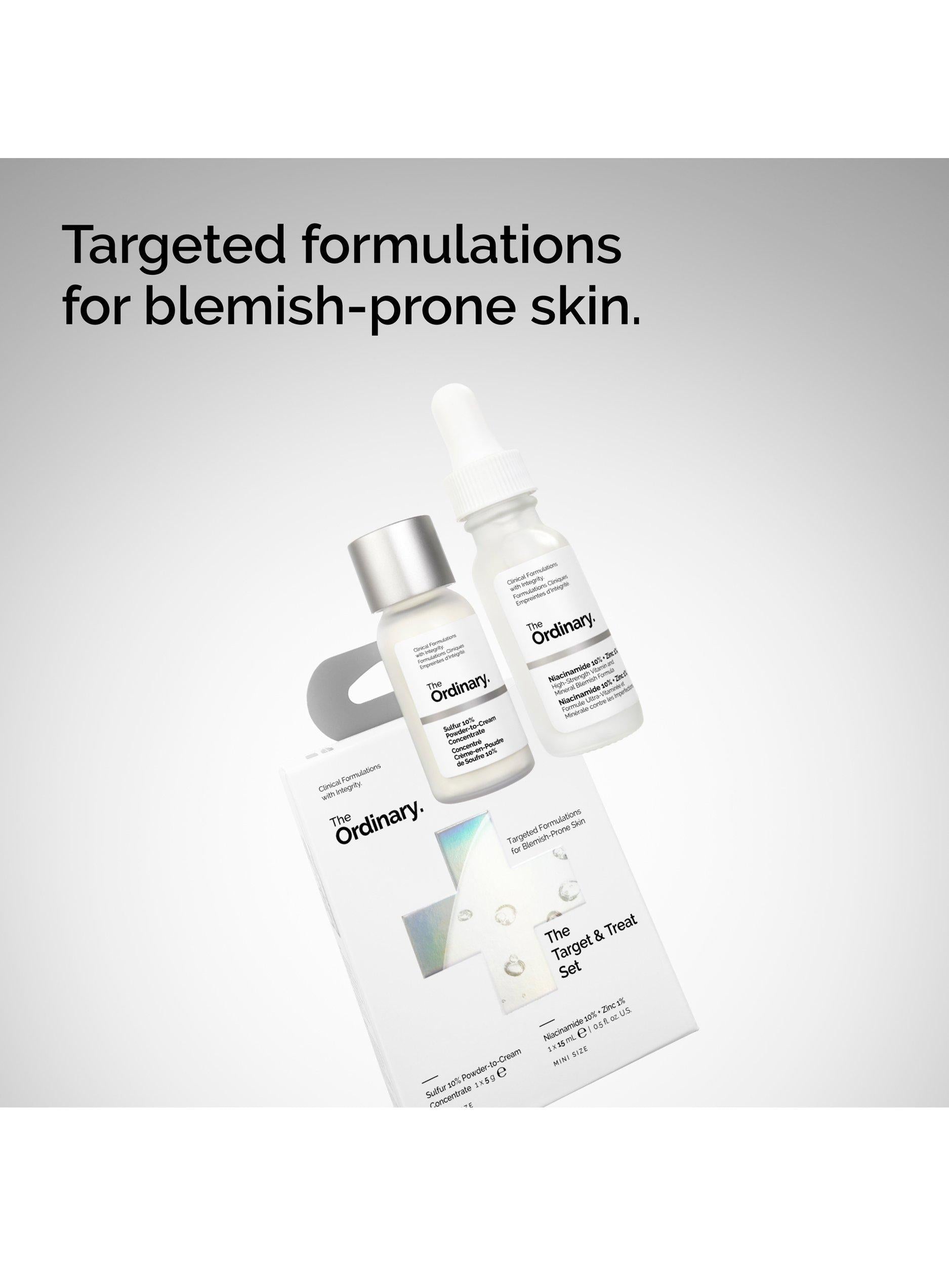 The Ordinary Target & Treat skincare gift set with Niacinamide and Sulfur (British brand)