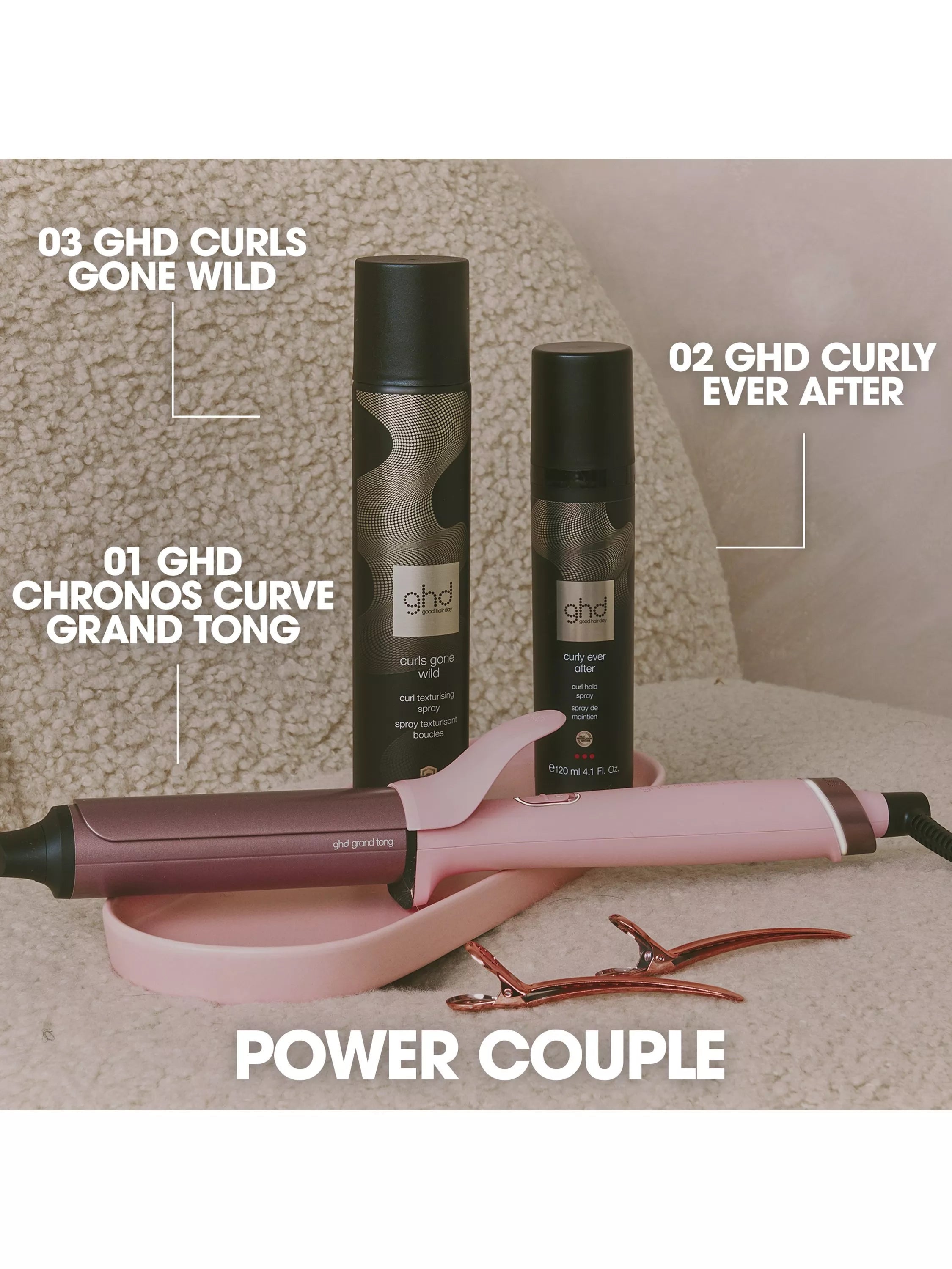 ghd pink curling tong 32mm - British product