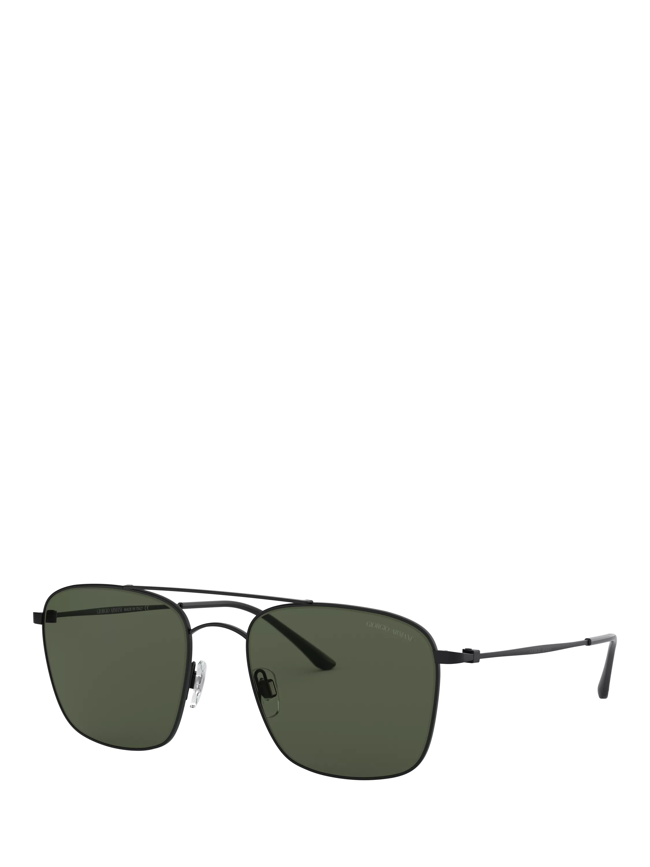 Giorgio Armani square sunglasses matte black green lens (British brand)