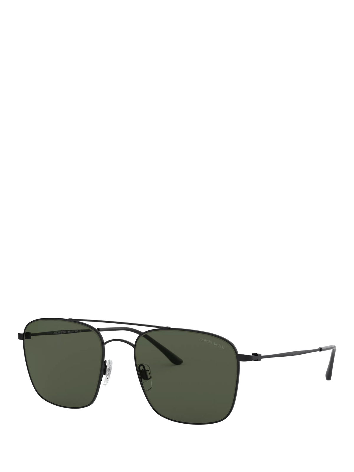 Giorgio Armani square sunglasses matte black green lens (British brand)