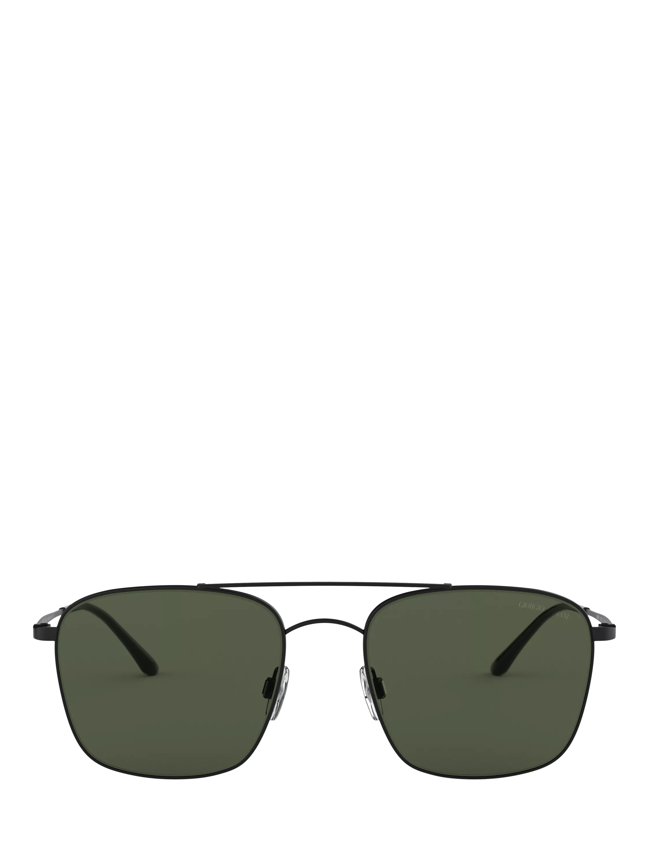 Giorgio Armani square sunglasses matte black green lens (British brand)