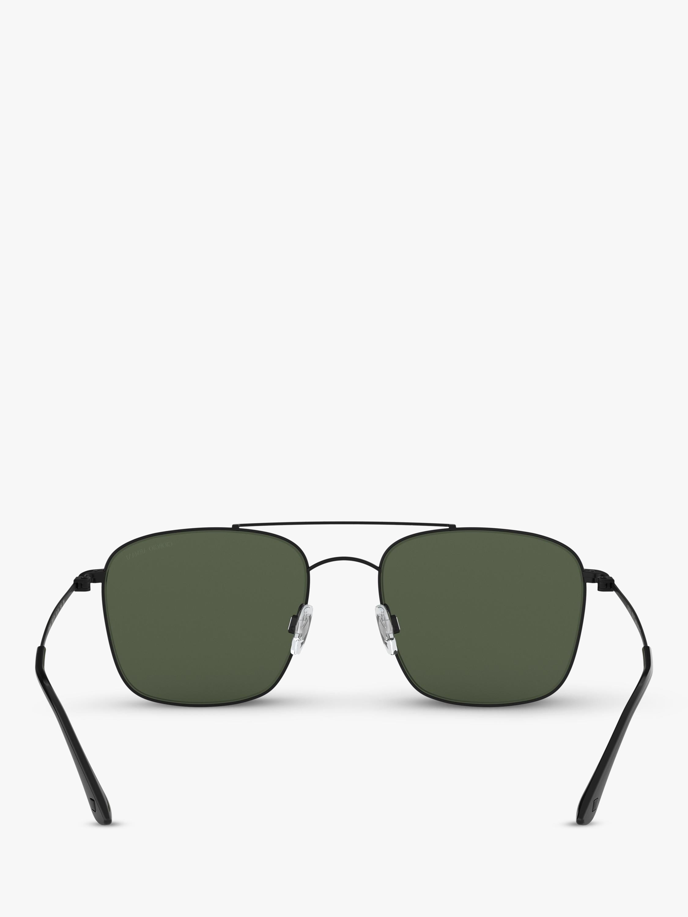 Giorgio Armani square sunglasses matte black green lens (British brand)