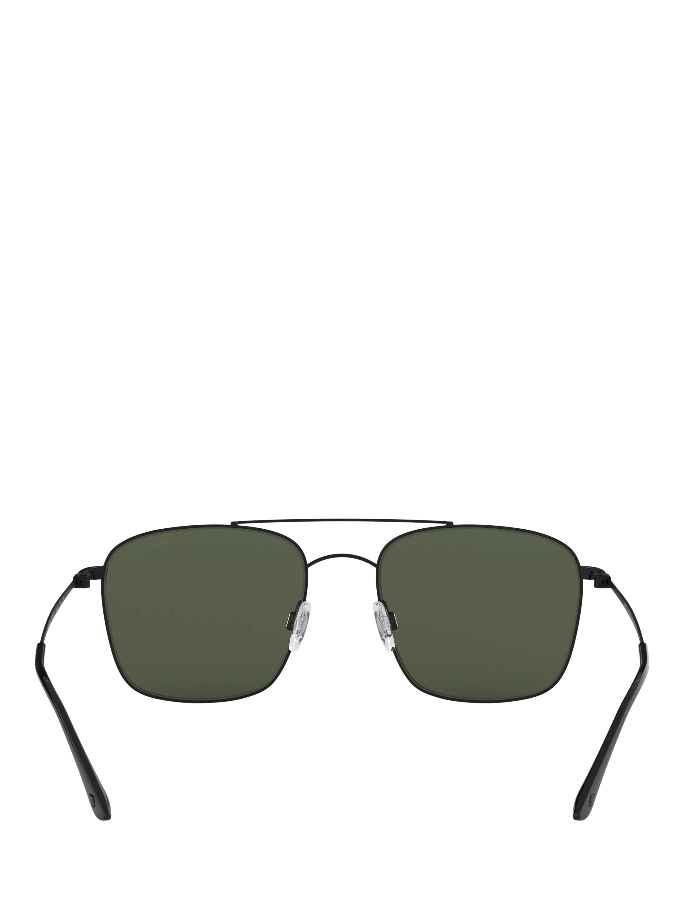 Giorgio Armani square sunglasses matte black green lens (British brand)