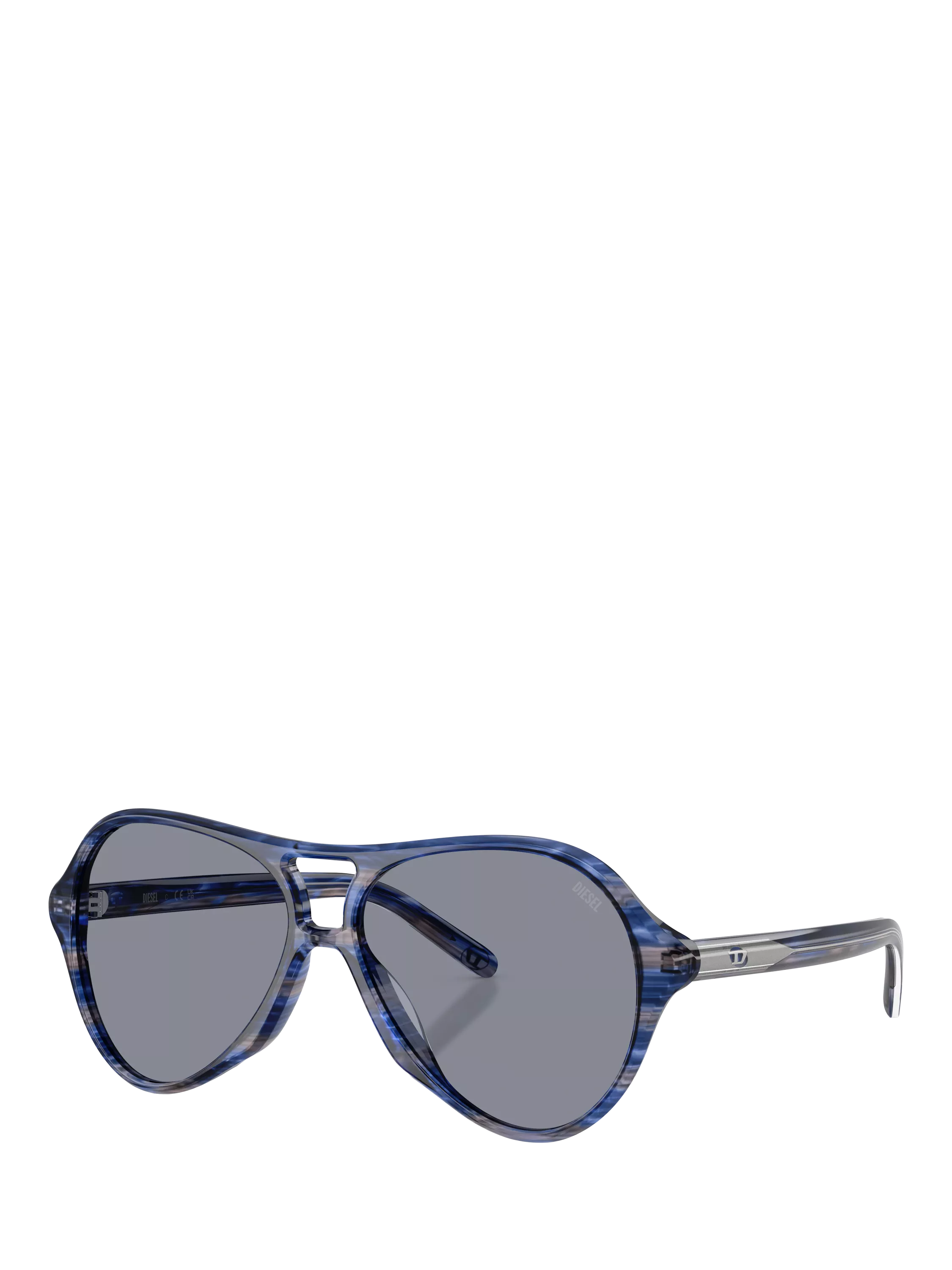 Diesel aviator sunglasses striated blue grey, UK version