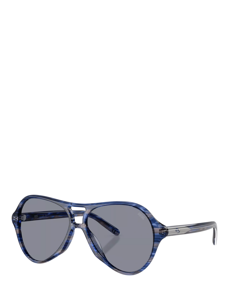 Diesel aviator sunglasses striated blue grey, UK version
