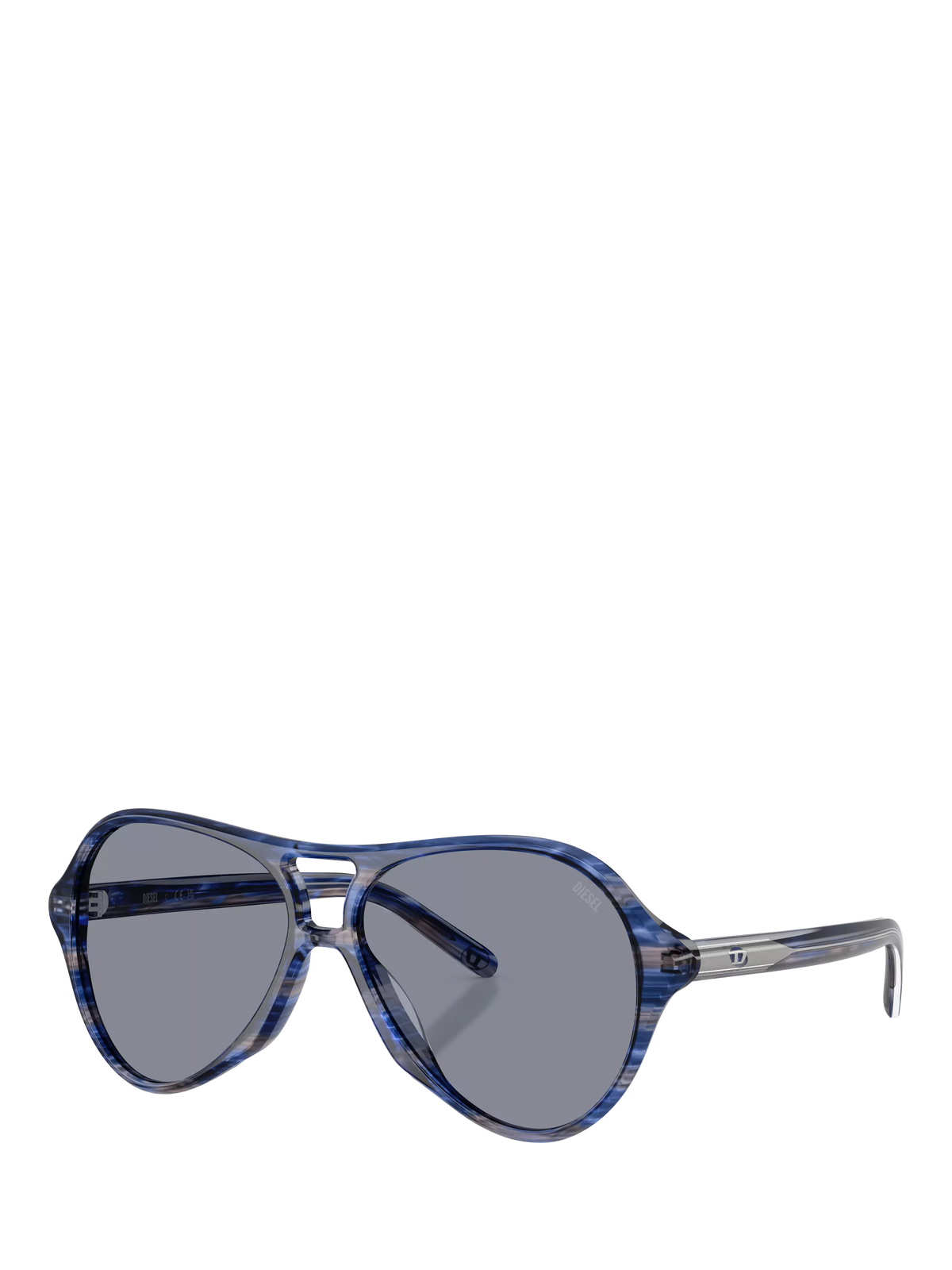 Diesel aviator sunglasses striated blue grey, UK version