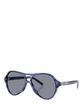 Diesel aviator sunglasses striated blue grey, UK version