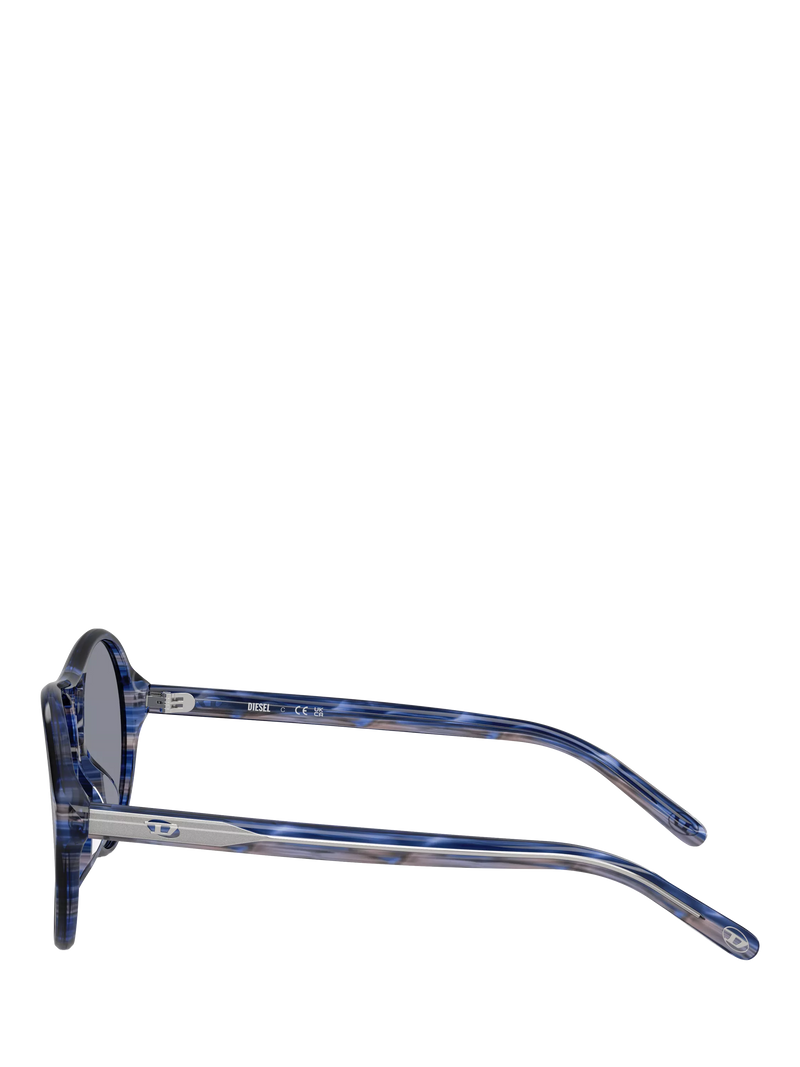 Diesel aviator sunglasses striated blue grey, UK version