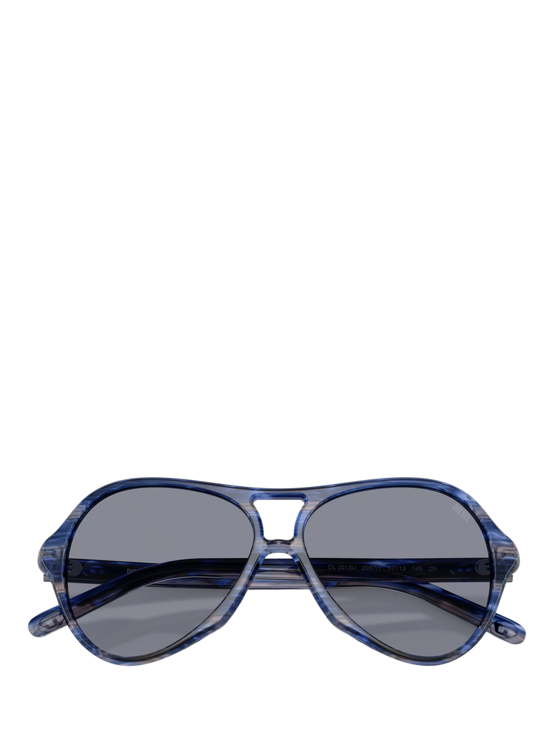 Diesel aviator sunglasses striated blue grey, UK version