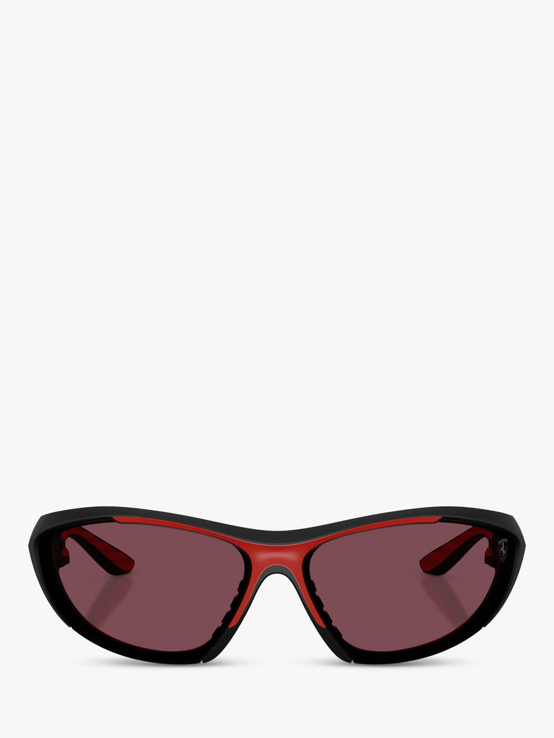Scuderia Ferrari women's cat's eye sunglasses black red, UK version