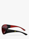 Scuderia Ferrari women's cat's eye sunglasses black red, UK version