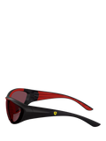 Scuderia Ferrari women's cat's eye sunglasses black red, UK version