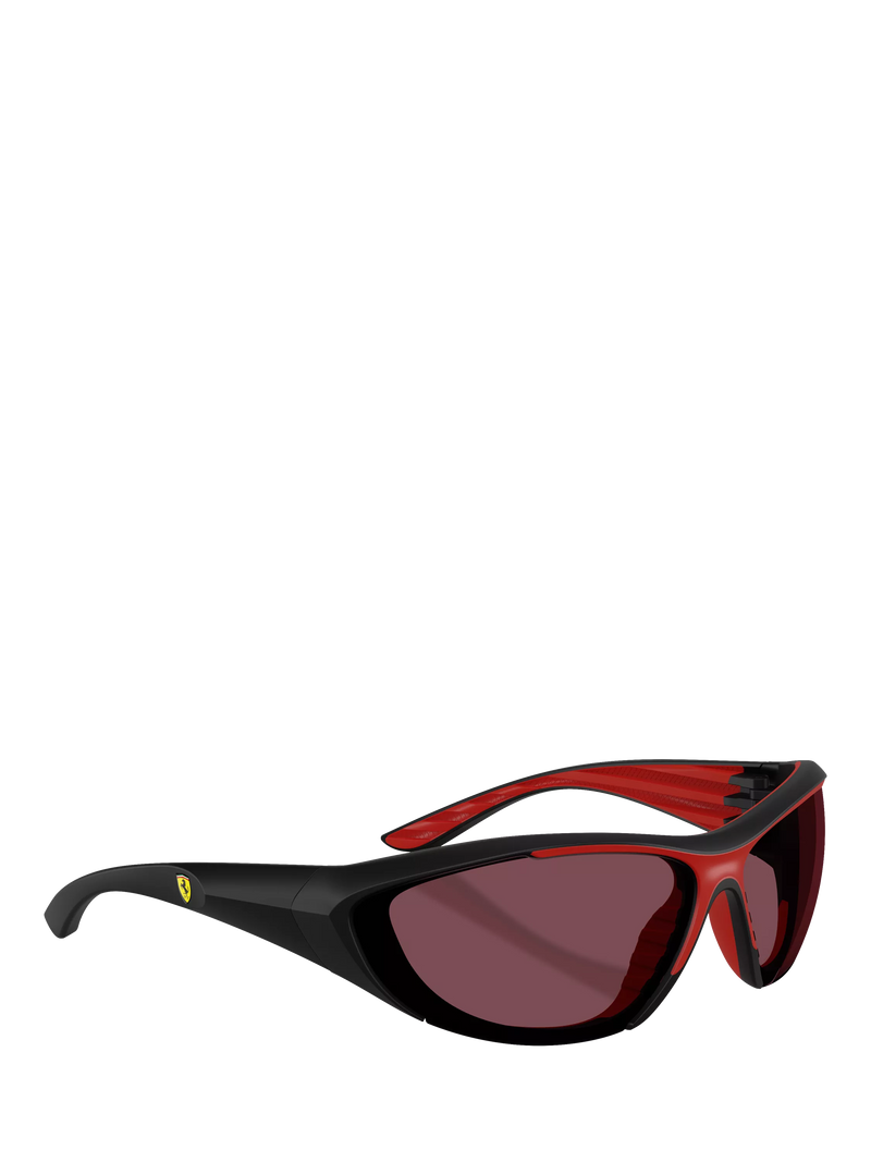 Scuderia Ferrari women's cat's eye sunglasses black red, UK version
