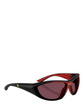 Scuderia Ferrari women's cat's eye sunglasses black red, UK version