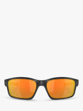Oakley men's rectangular sunglasses with black frame, UK version