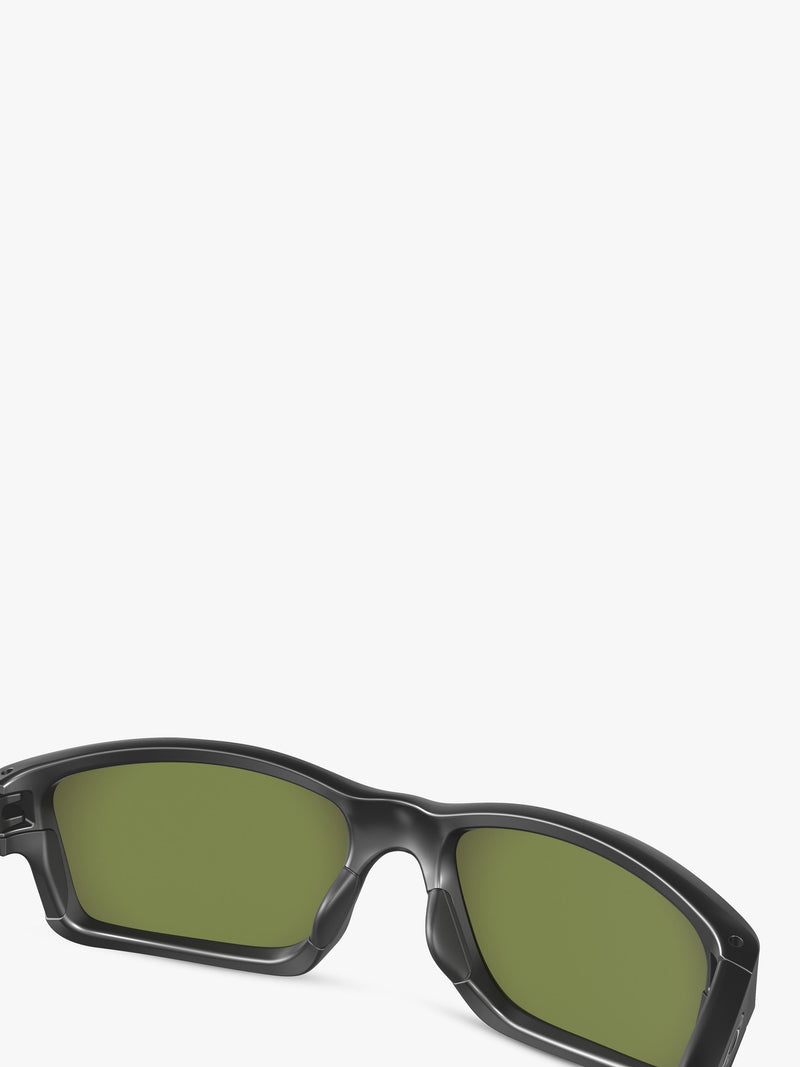 Oakley men's rectangular sunglasses with black frame, UK version