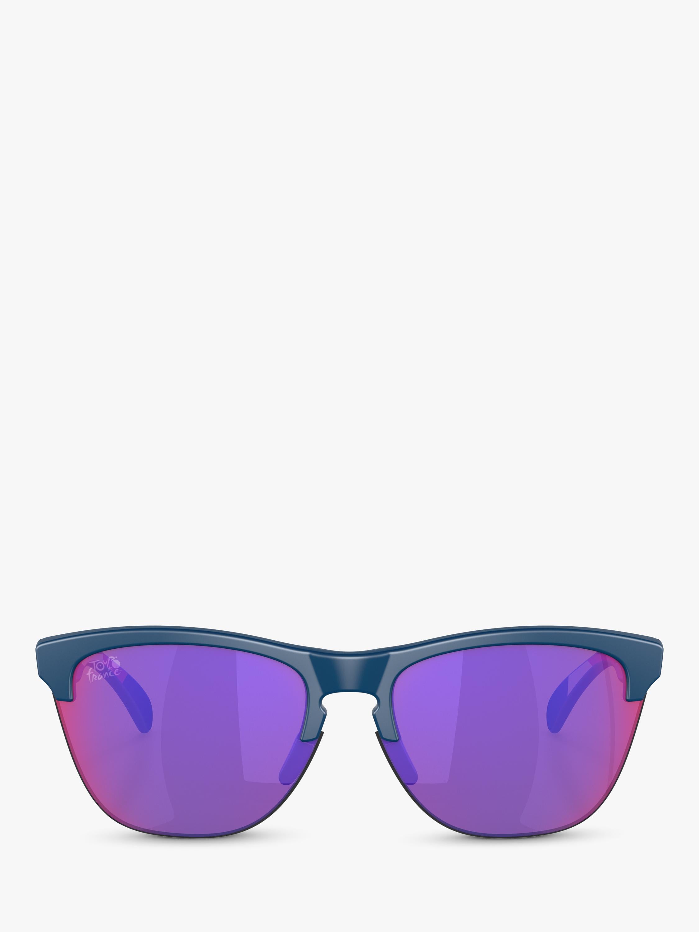 Oakley OO9374 square sunglasses with mirrored pink lenses, imported from the UK