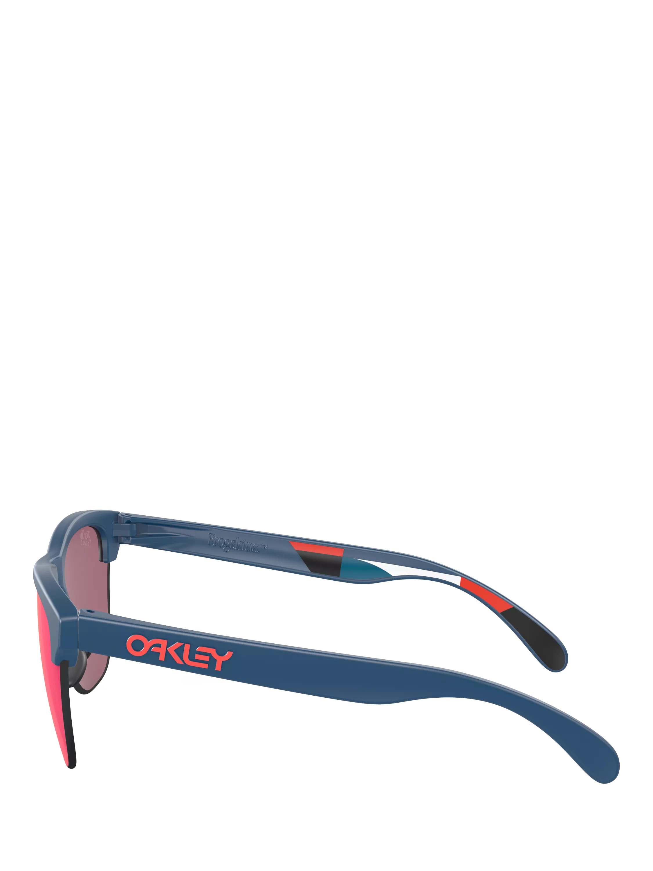 Oakley OO9374 square sunglasses with mirrored pink lenses, imported from the UK