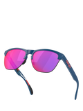 Oakley OO9374 square sunglasses with mirrored pink lenses, imported from the UK