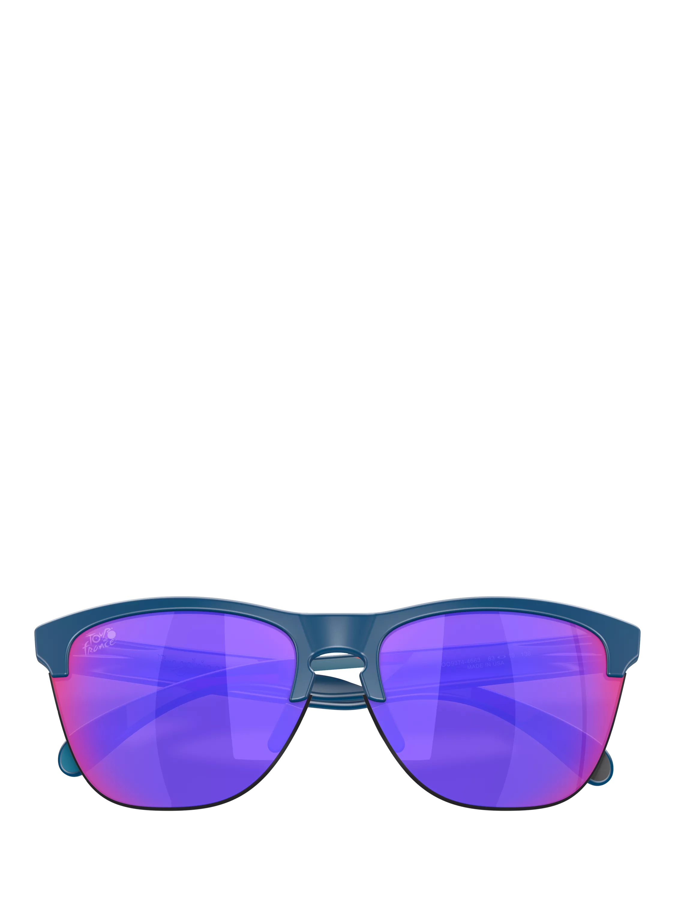 Oakley OO9374 square sunglasses with mirrored pink lenses, imported from the UK
